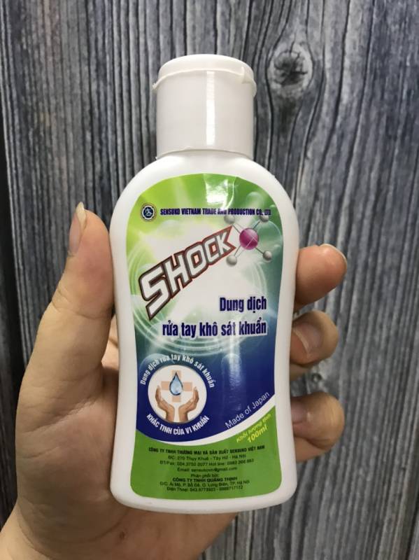 Dung dịch rửa tay khô sát khuẩn Shock 100ml